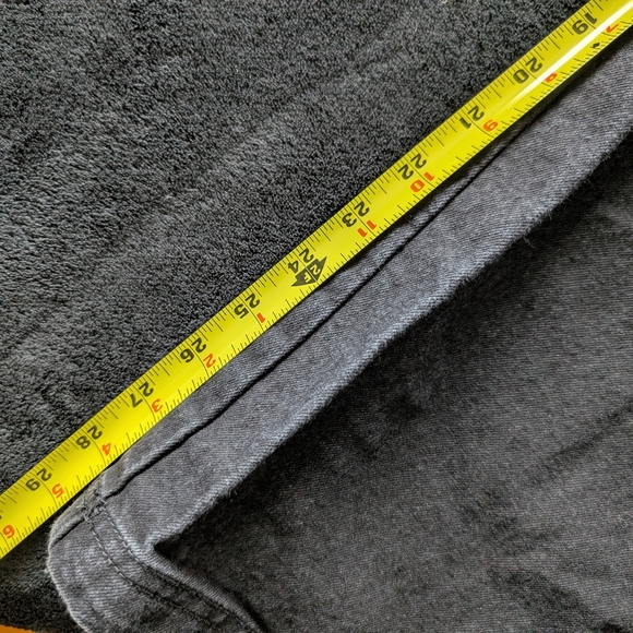 Black Distressed Denim Floral Patch Overalls Indie Boho Chic Cottage core Large - Picture 11 of 15